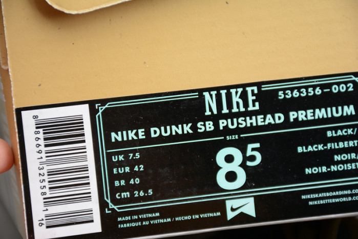 nike dunk sb low pushead 2 536356-002