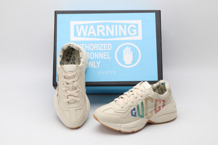 g*u*i rhyton vintage trainer sneaker 500876 drw00 9522