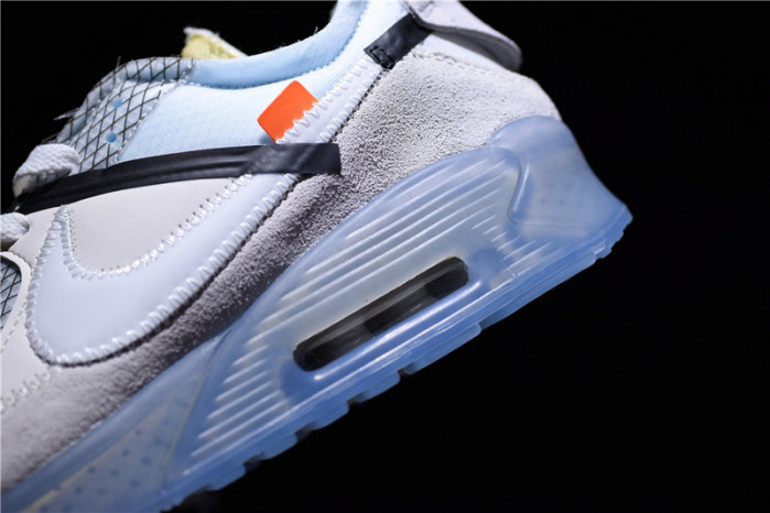ofw x nike air max 90 sail muslin virgil abloh aa7293-100