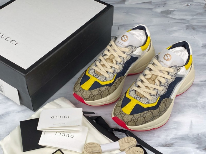g*u*i rhyton vintage trainer sneaker 576965 drw00 9522