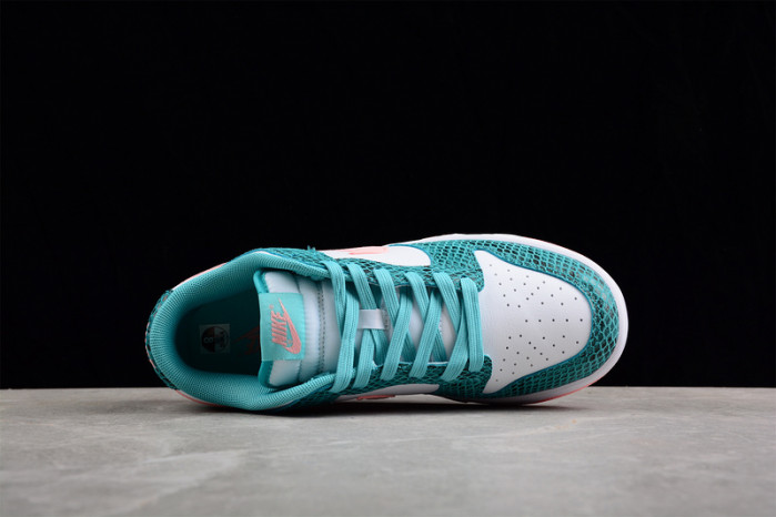 nike dunk low teal snakeskin dr8577-300